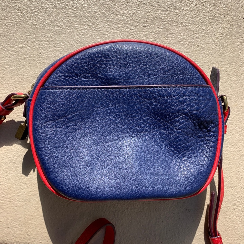 J.Crew Piped Signet Italian Leather Circle Bag